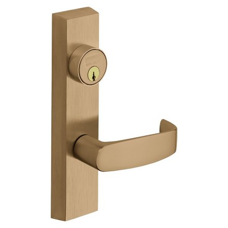 SARGENT Grade 1 Exit Device Trim, Classroom Function, Key Outside Unlocks/Locks Trim, For Surface Vertical R 713 ETL LHRB 10